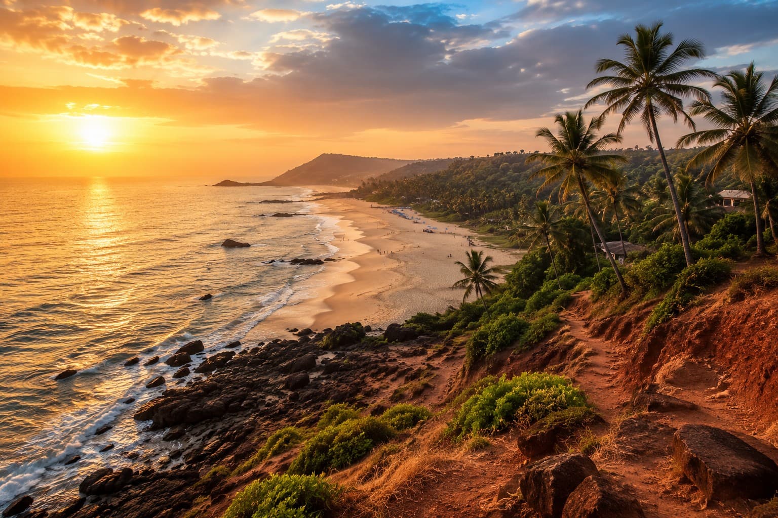 Vagator Beach sunset view